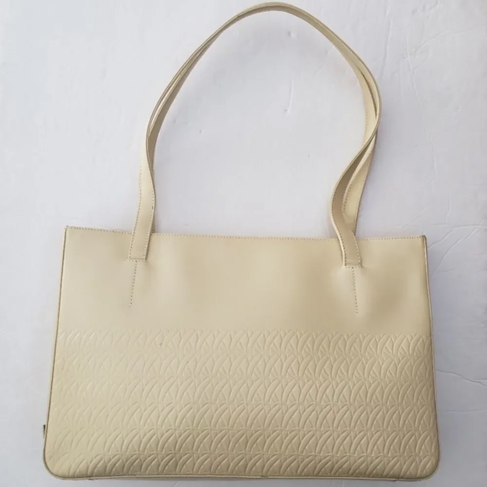 Vintage Paloma Picasso Ivory Leather Shoulder Bag
